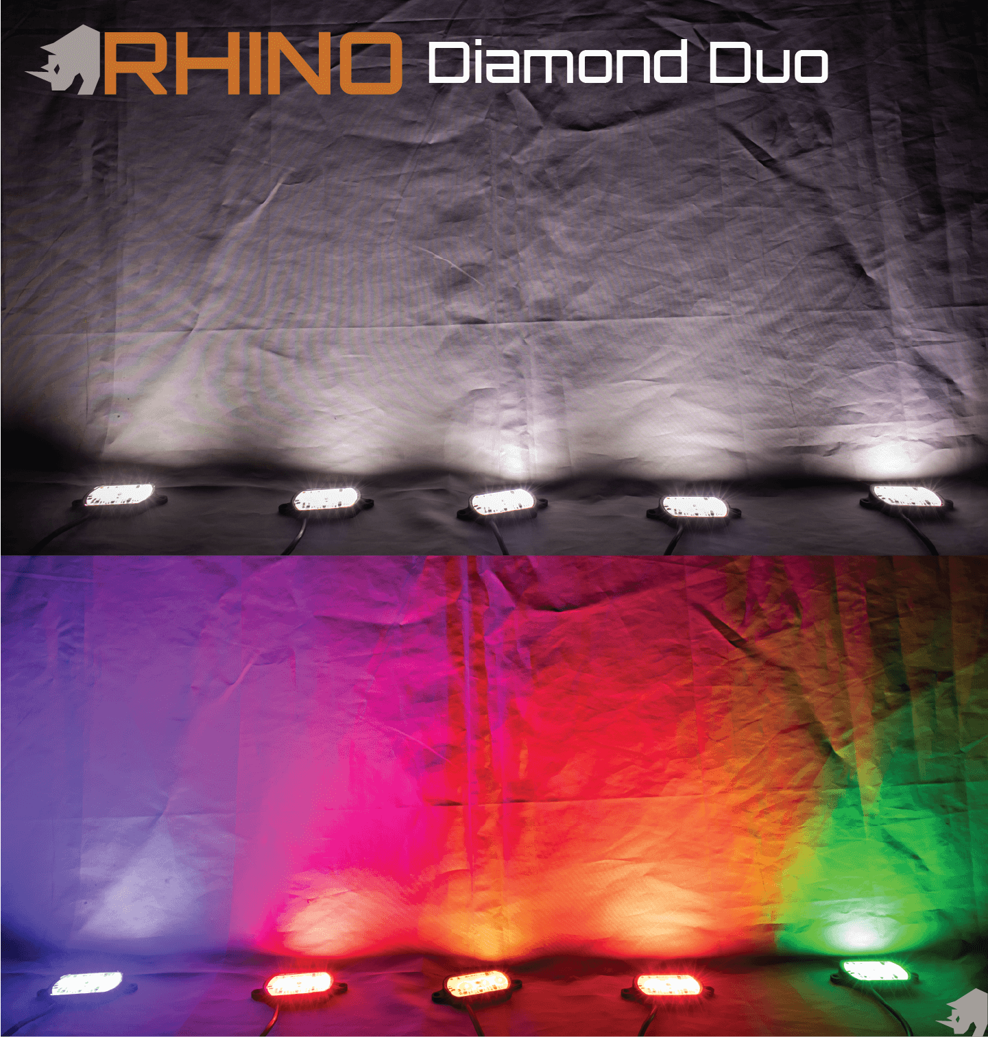 Diamond Duo Series Cree Led Rock Lights Made In House Rhino